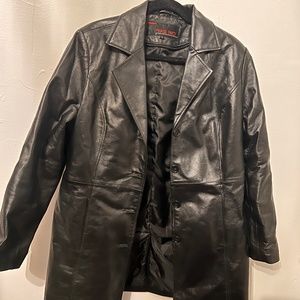 Leather coat